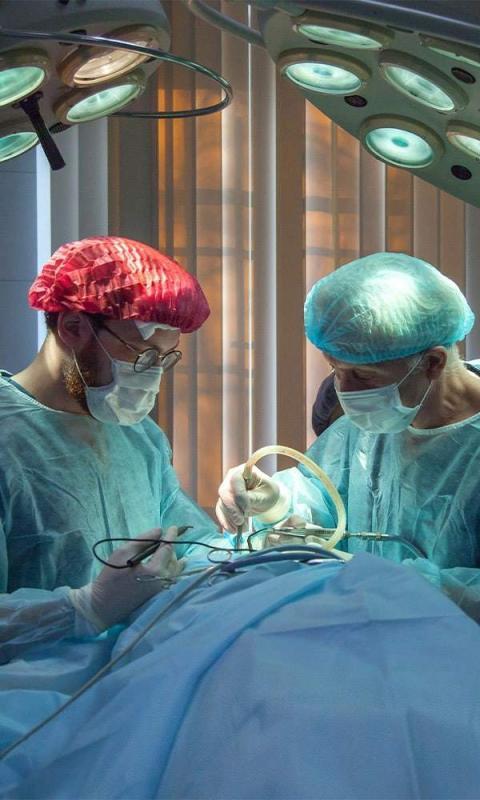 two surgeons during an operation